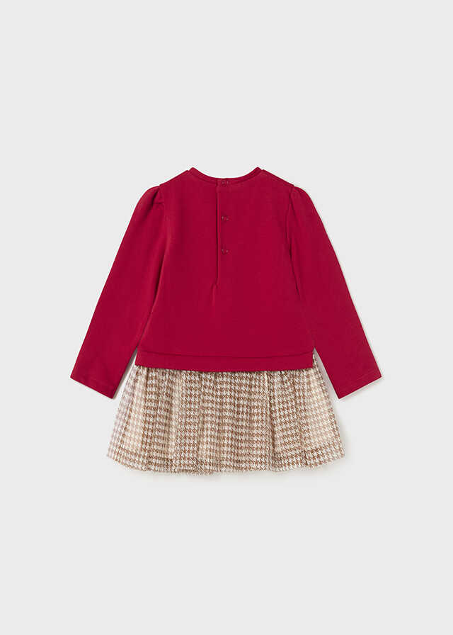 Vestido combinado tul