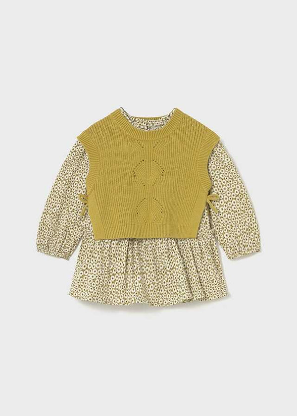 Vestido con chaleco tricot
