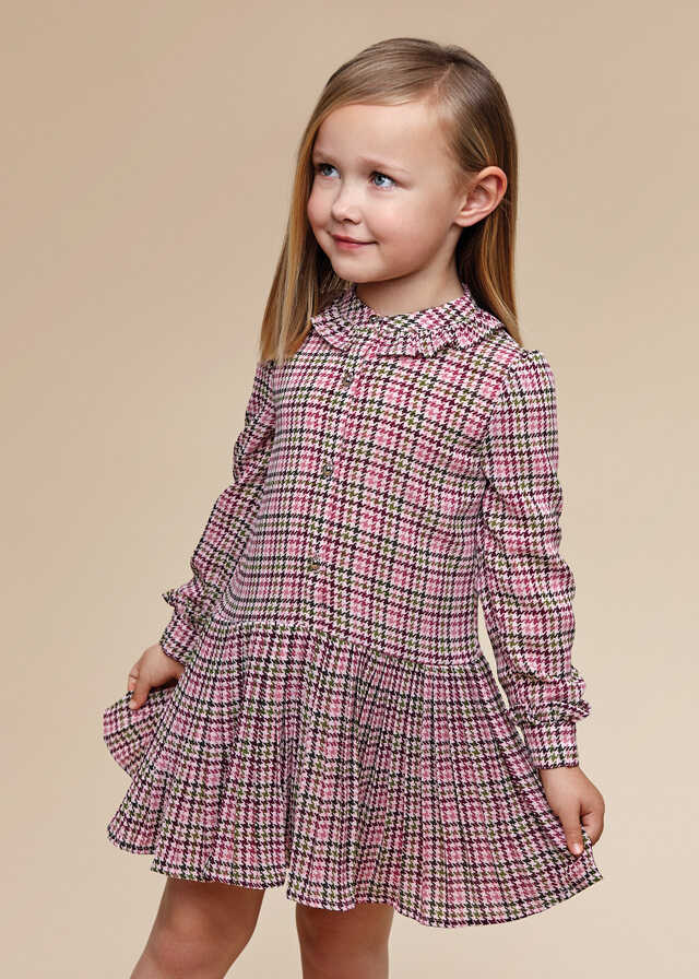 Vestido cuadros gasa