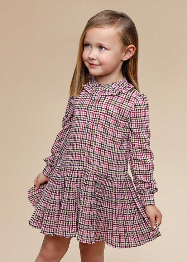 Vestido cuadros gasa