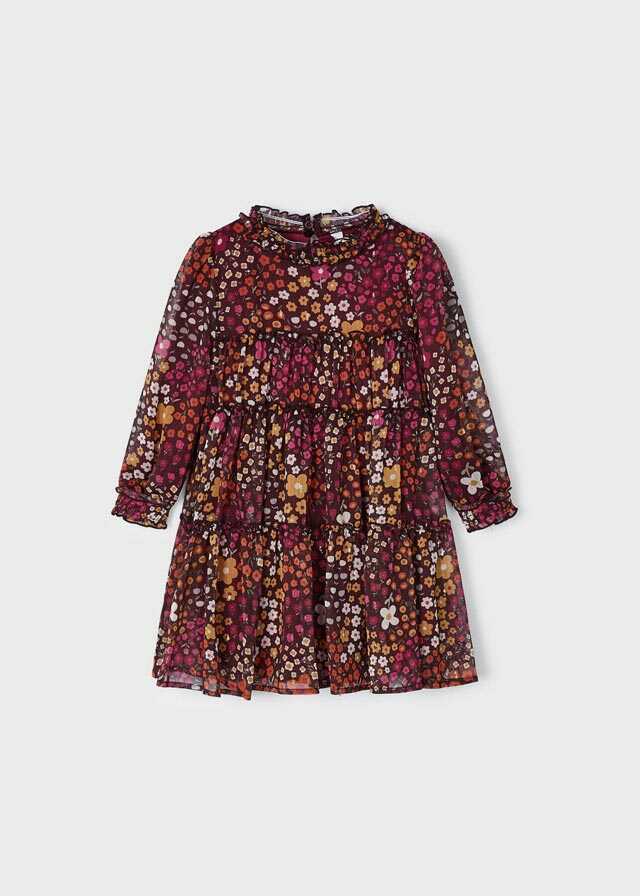 Vestido gasa estampada