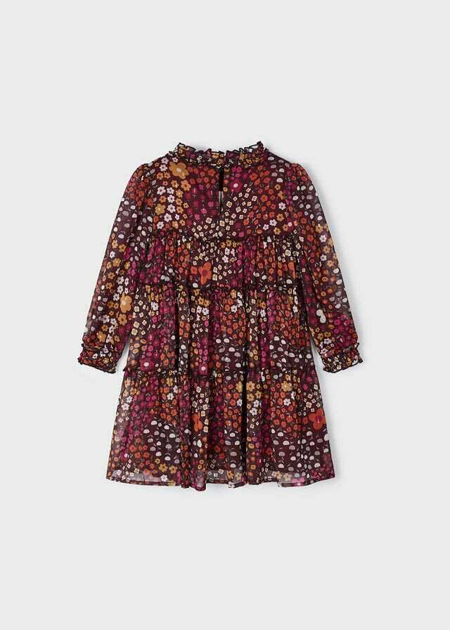 Vestido gasa estampada