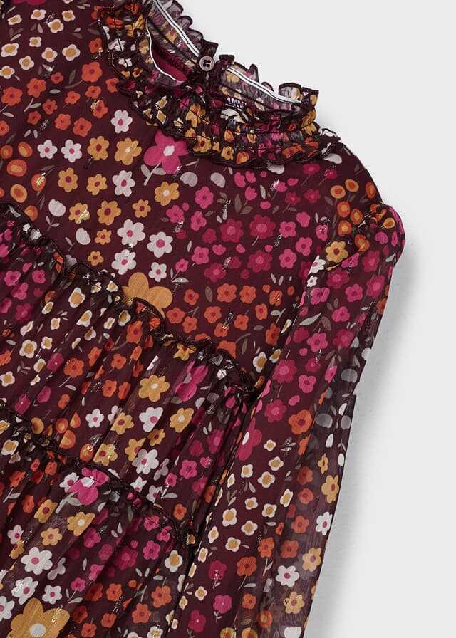 Vestido gasa estampada