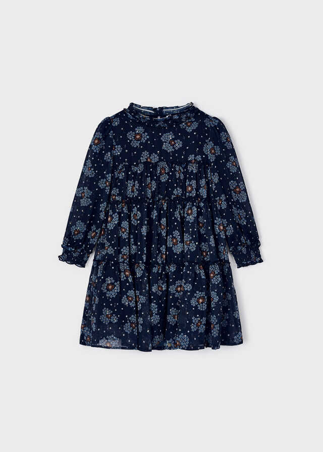 Vestido gasa estampada