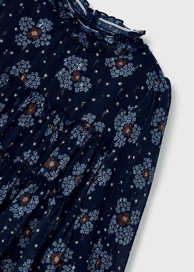 Vestido gasa estampada