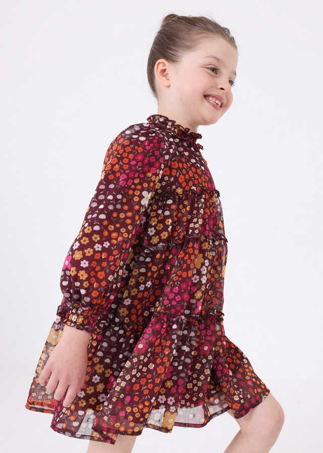 Vestido gasa estampada