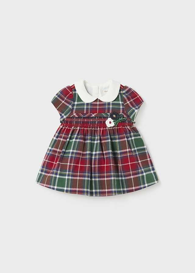 Vestido m/c nido de abeja