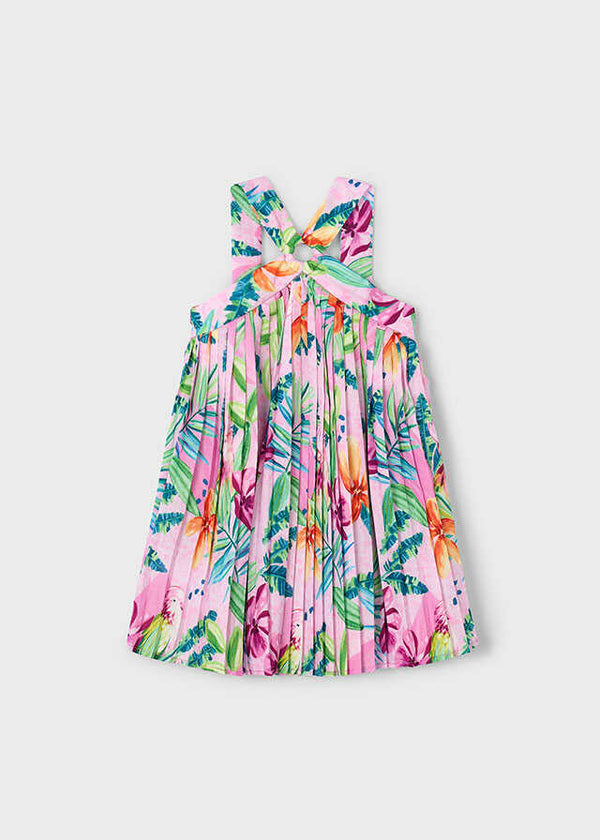 Vestido plisado estampado