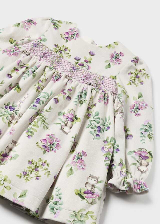 Vestido terciopelo estampado