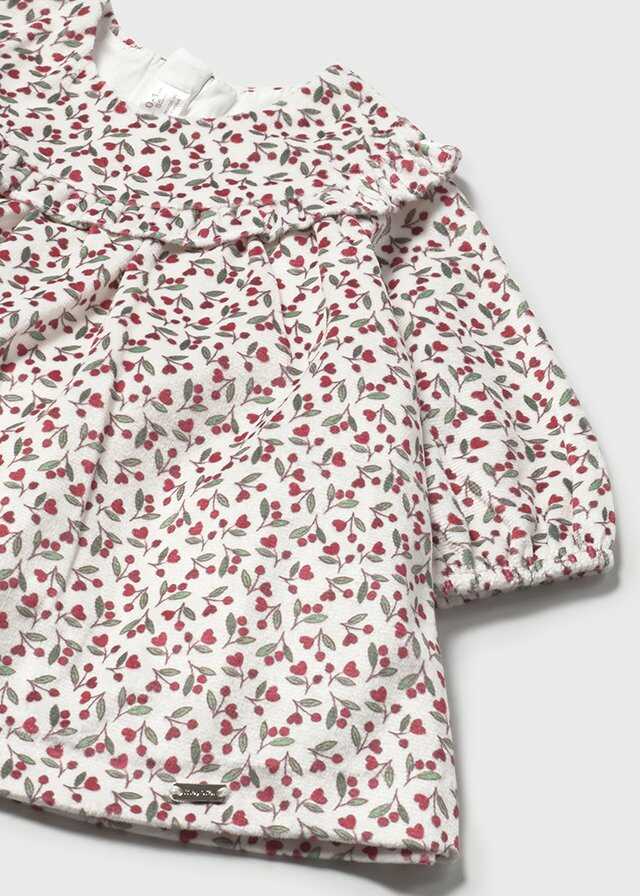 Vestido terciopelo estampado