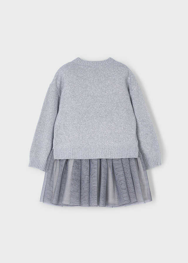 Vestido tricot combinado