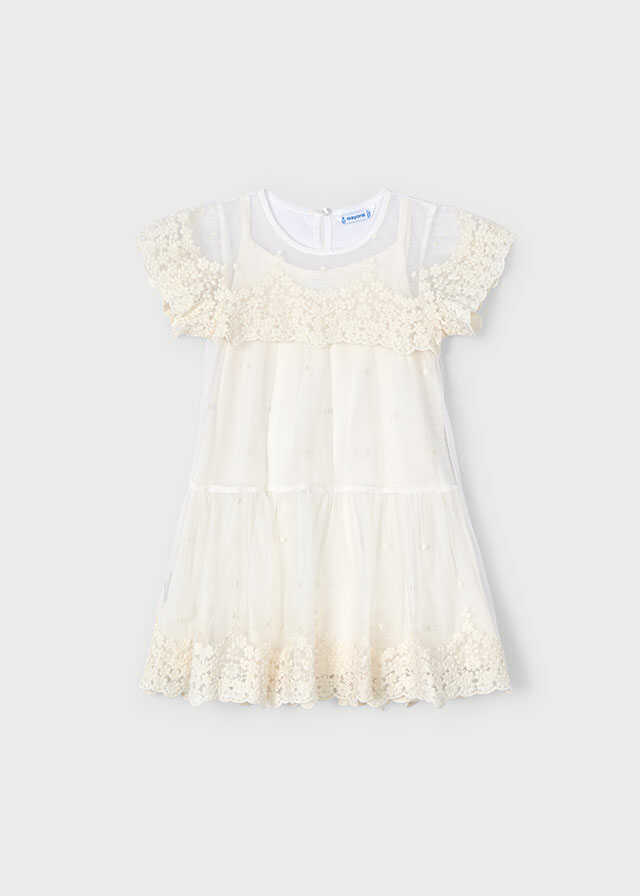 Vestido tul bordado