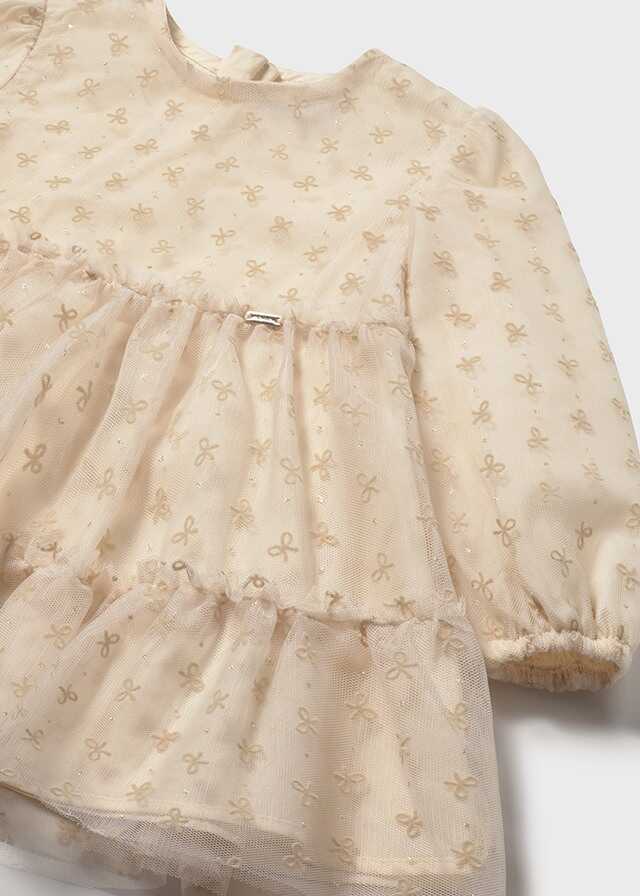 Vestido tul flocado