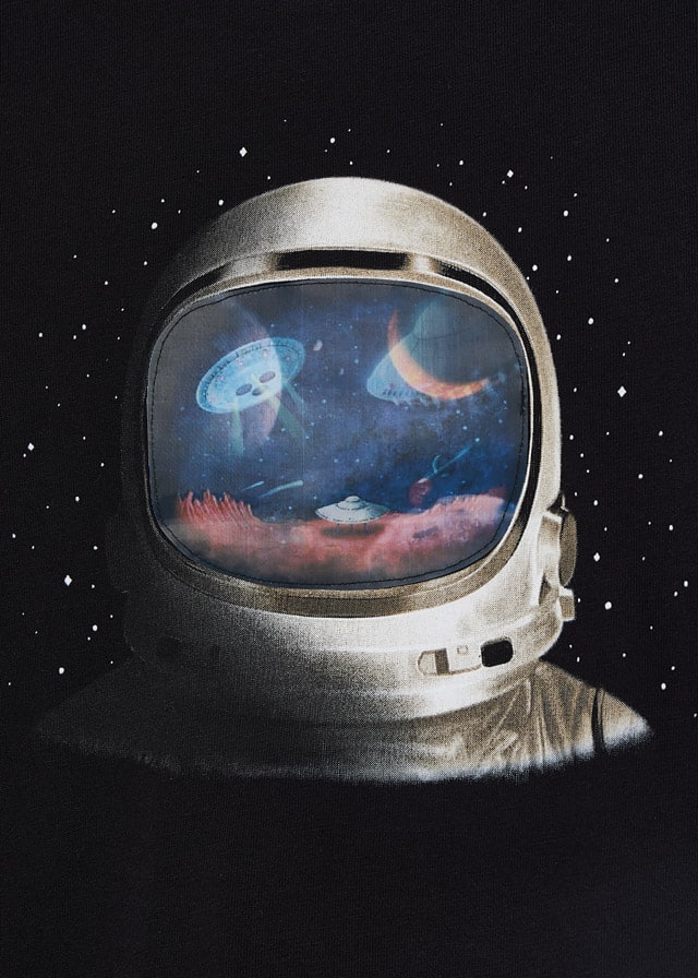 Camiseta m/l lenticular astronauta