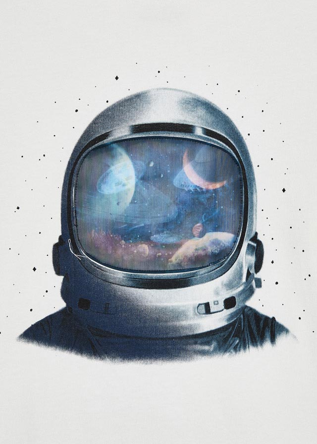 Camiseta m/l lenticular astronauta