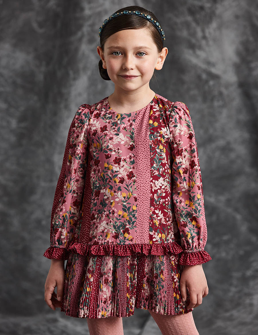 Vestido estampado patch