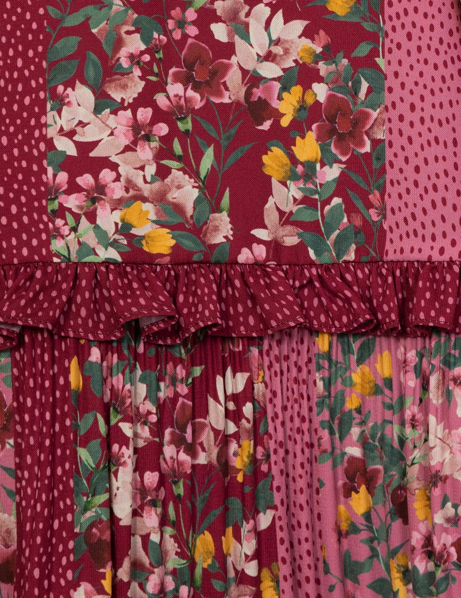 Vestido estampado patch