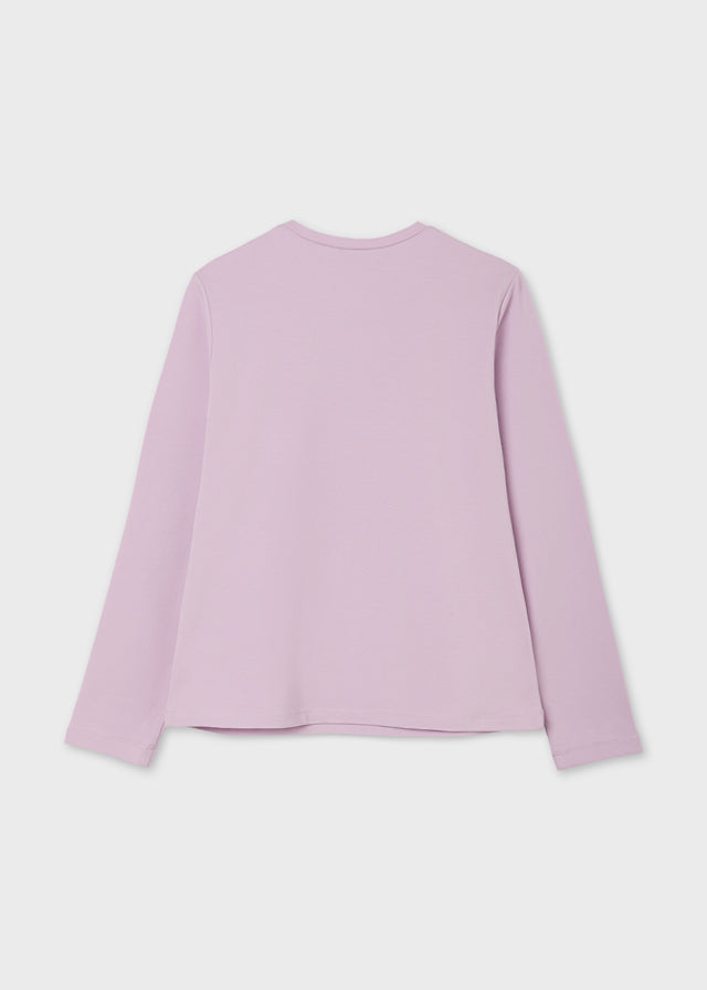 Camiseta m/l niña apliques