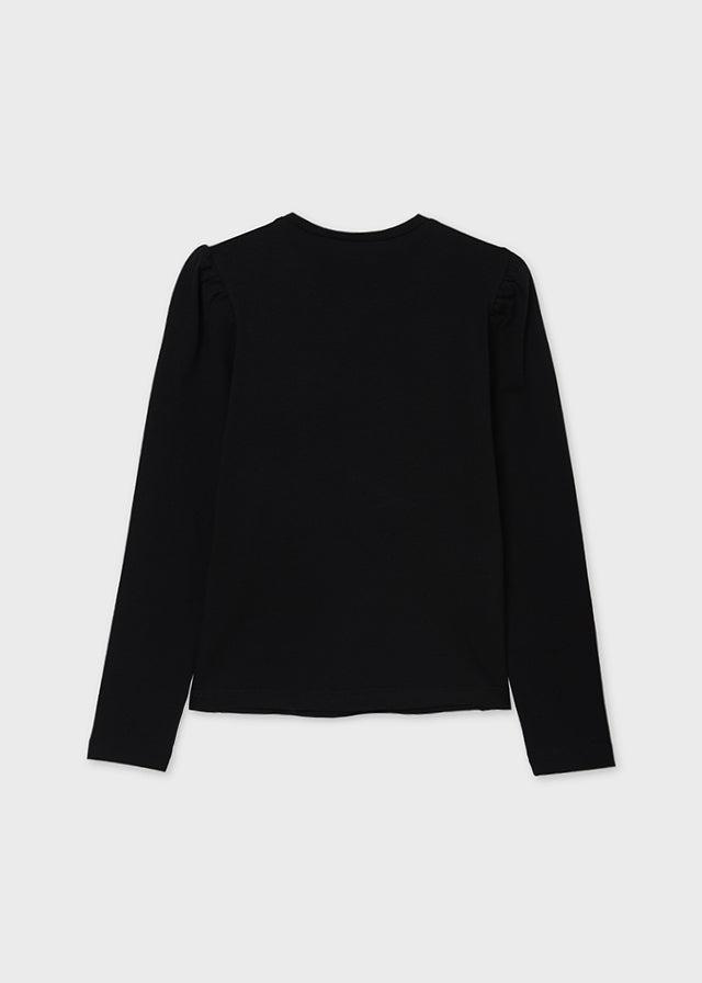 Camiseta m/l manga rizo