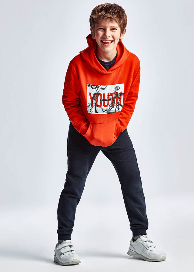 Pantalon felpa contraste plan