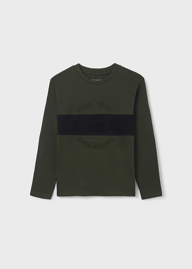 Camiseta m/l embossed