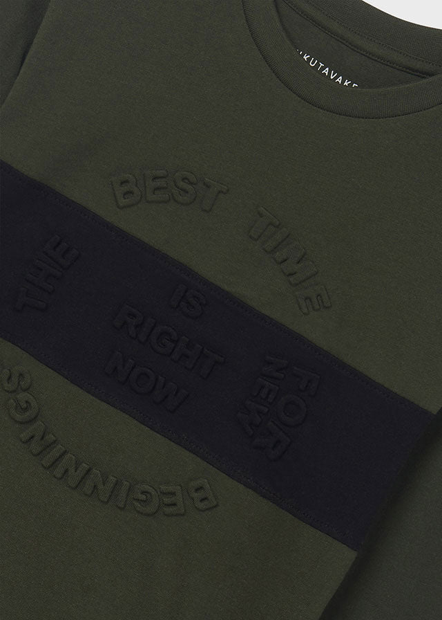 Camiseta m/l embossed