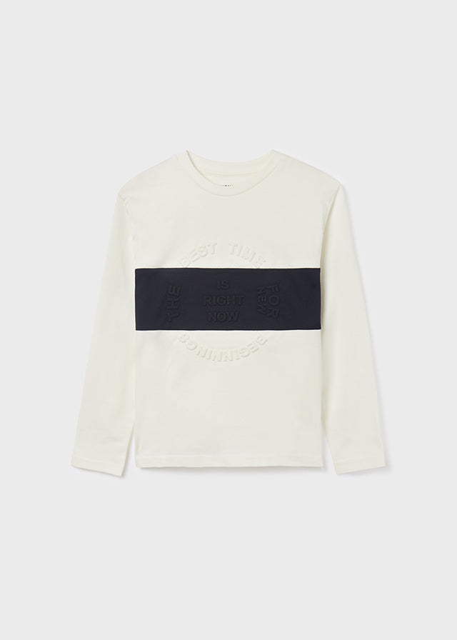 Camiseta m/l embossed