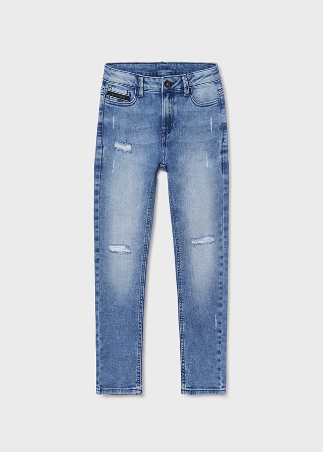 Pantalon denim rotos straight