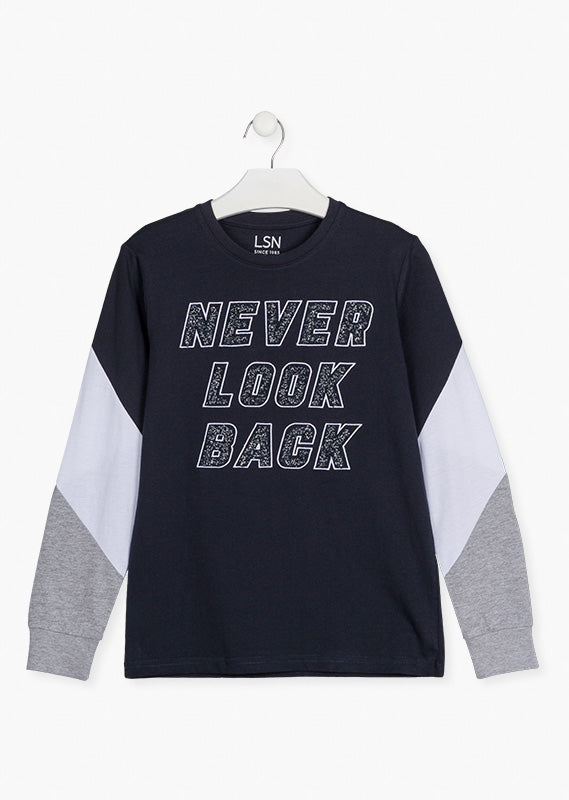 Camiseta manga larga con bordado