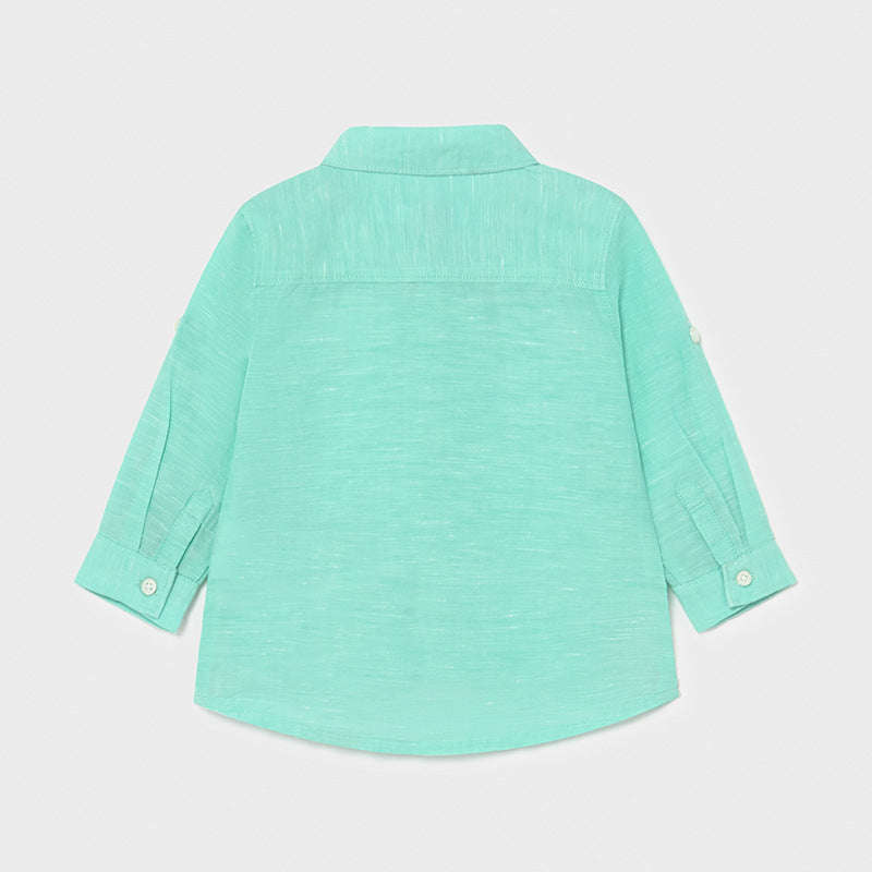 Camisa m/l lino basica