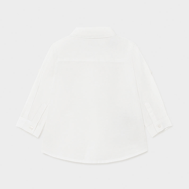 Camisa m/l lino basica