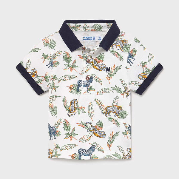 Polo m/c estampado grande