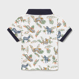 Polo m/c estampado grande