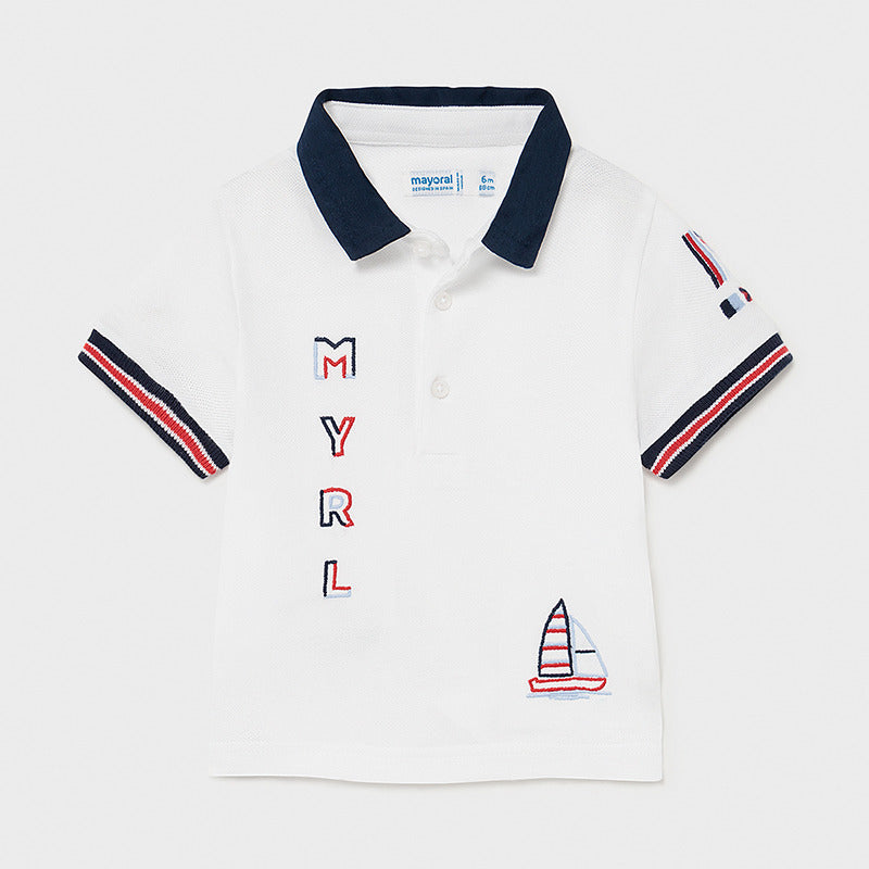Polo m/c bordados bote