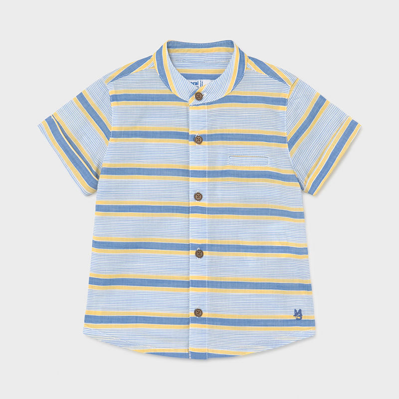 Camisa m/c cuello mao