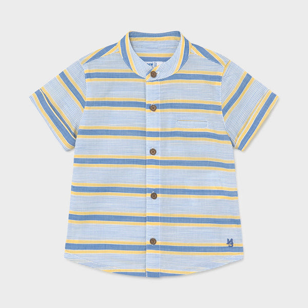 Camisa m/c cuello mao