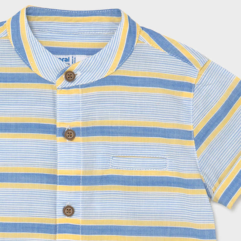 Camisa m/c cuello mao