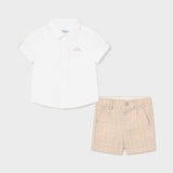 Conjunto bermuda lino vestir