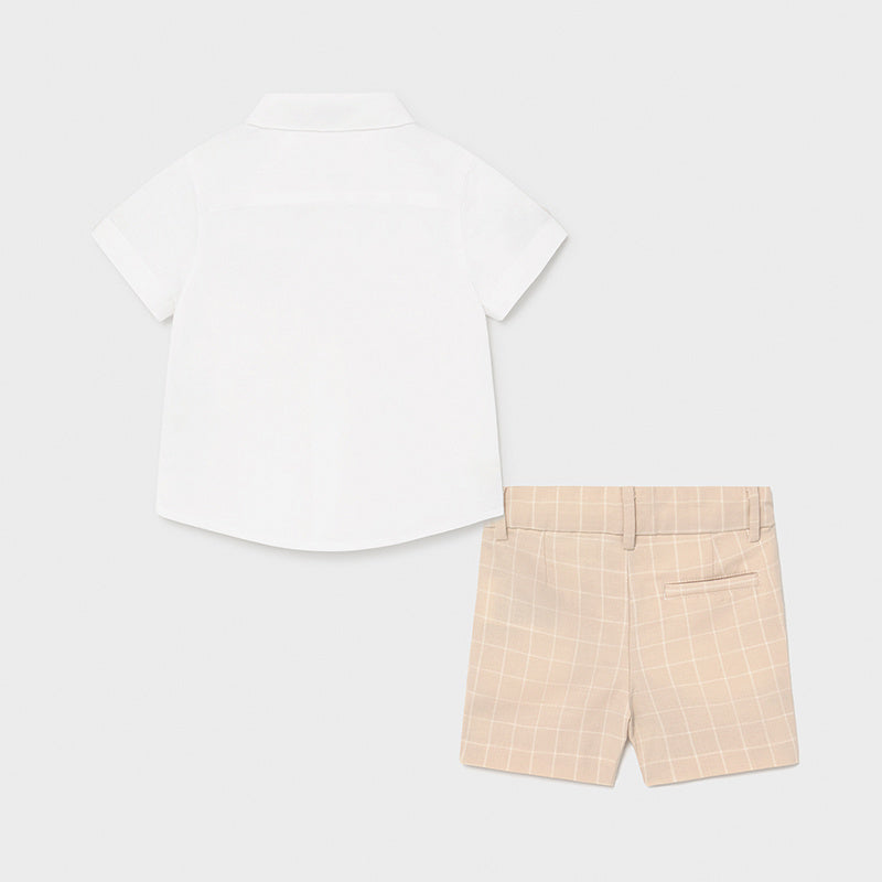 Conjunto bermuda lino vestir