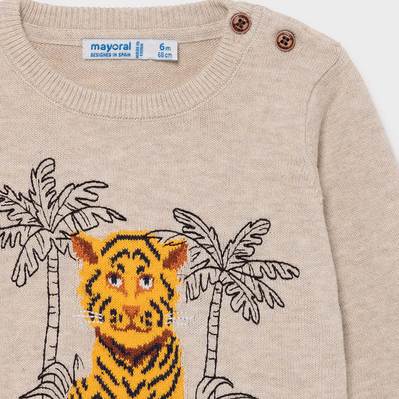 Jersey intarsia animal