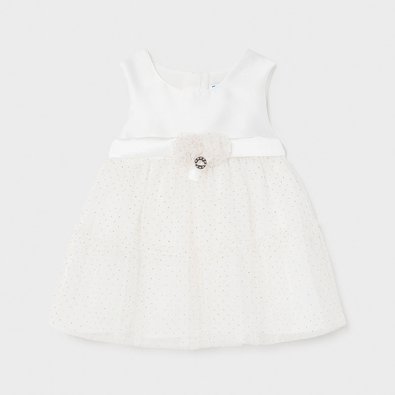 Vestido combinado tul