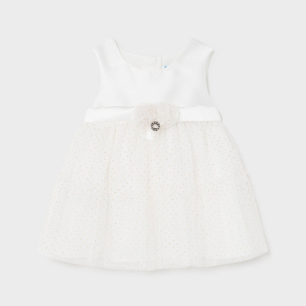 Vestido combinado tul