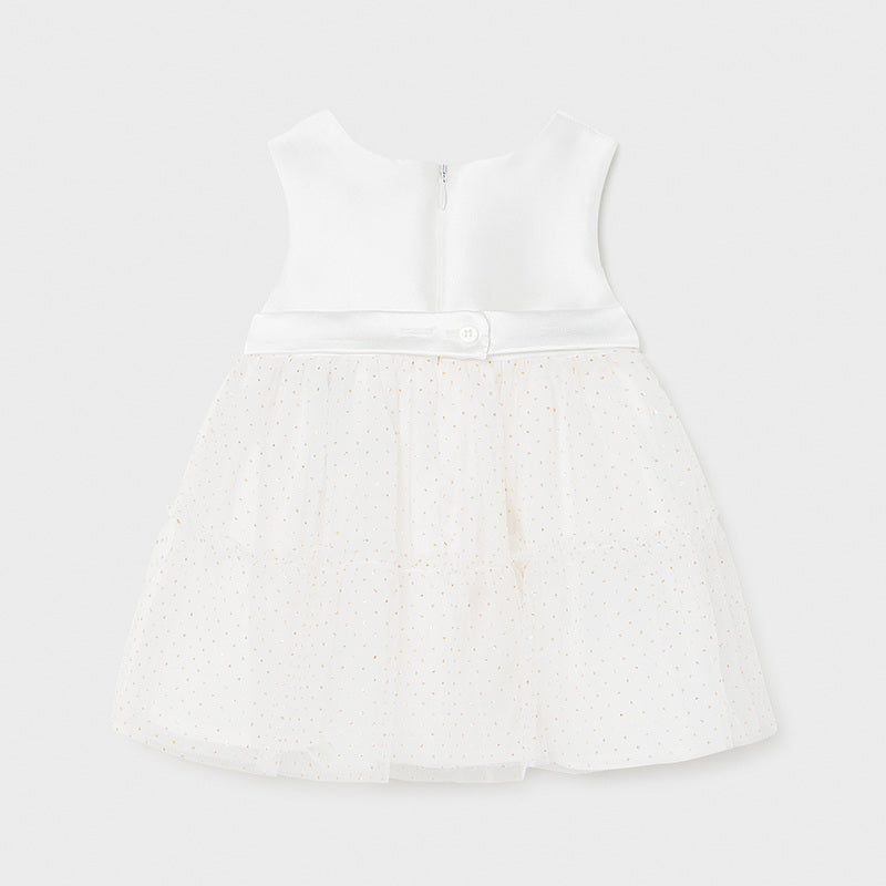 Vestido combinado tul