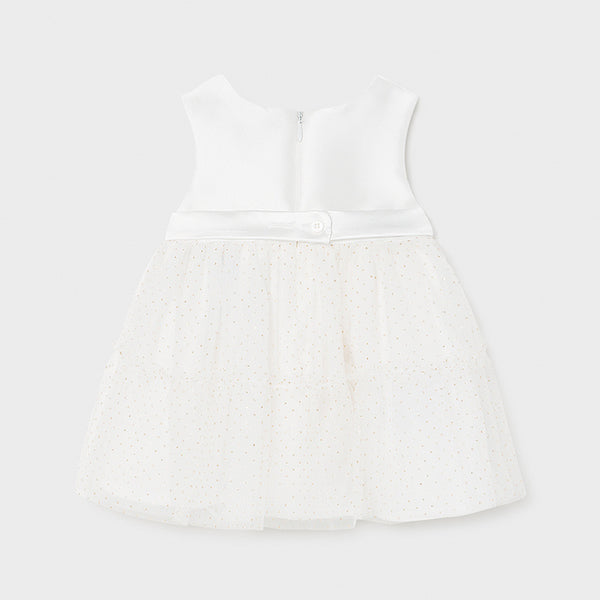 Vestido combinado tul
