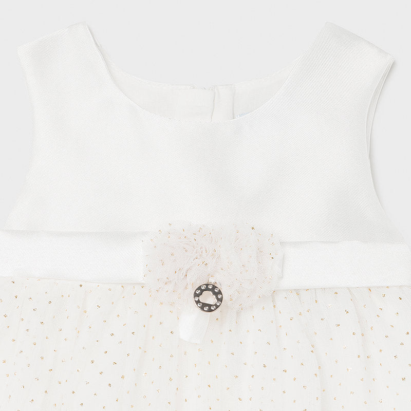 Vestido combinado tul