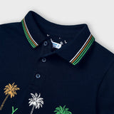 Polo m/c serigrafia palmeras