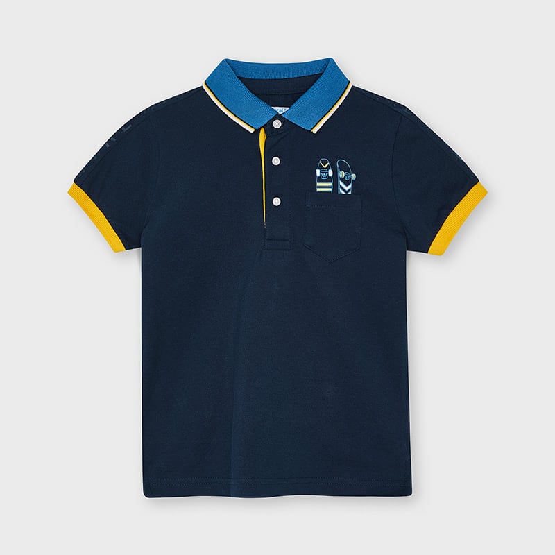 Polo m/c serigrafia skate with me