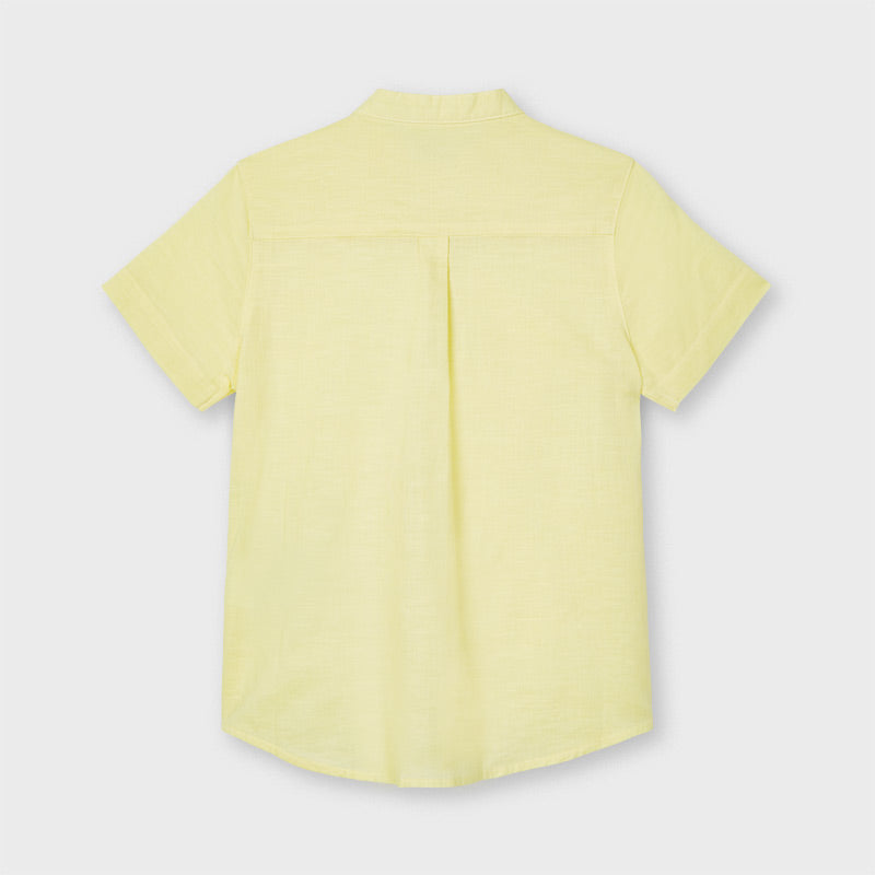 Camisa m/c lino c/mao