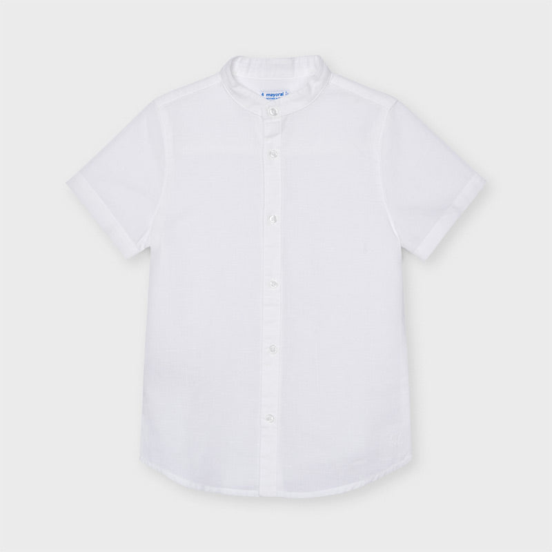 Camisa m/c lino c/mao