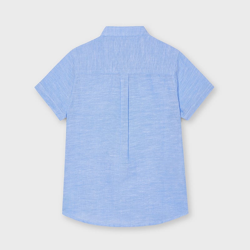 Camisa m/c lino c/mao